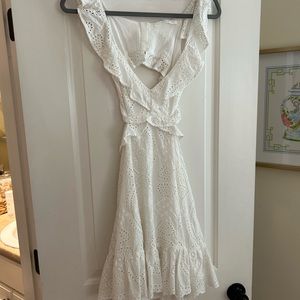 Elora Ivory Eyelet Cutout Skater Dress ASTR thé Label